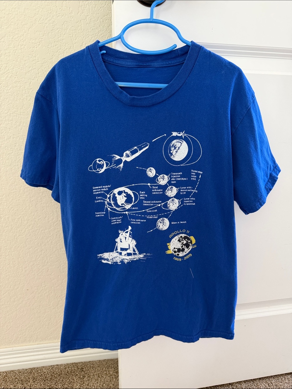 Blue Apollo Mission Graphic Tee for Kids